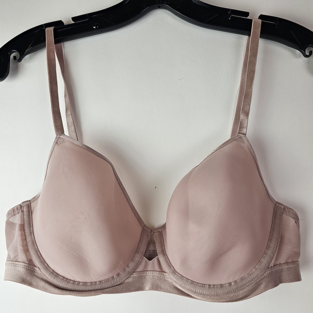 Soma Lightest Lift Smooth Perfect Coverage Bra 36C Underwire Womens Pink Sheer